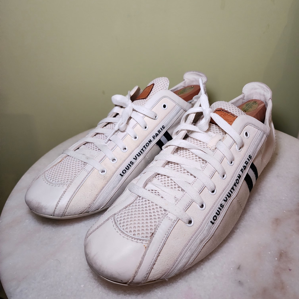Louis Vuitton Cream and Black Sneakers